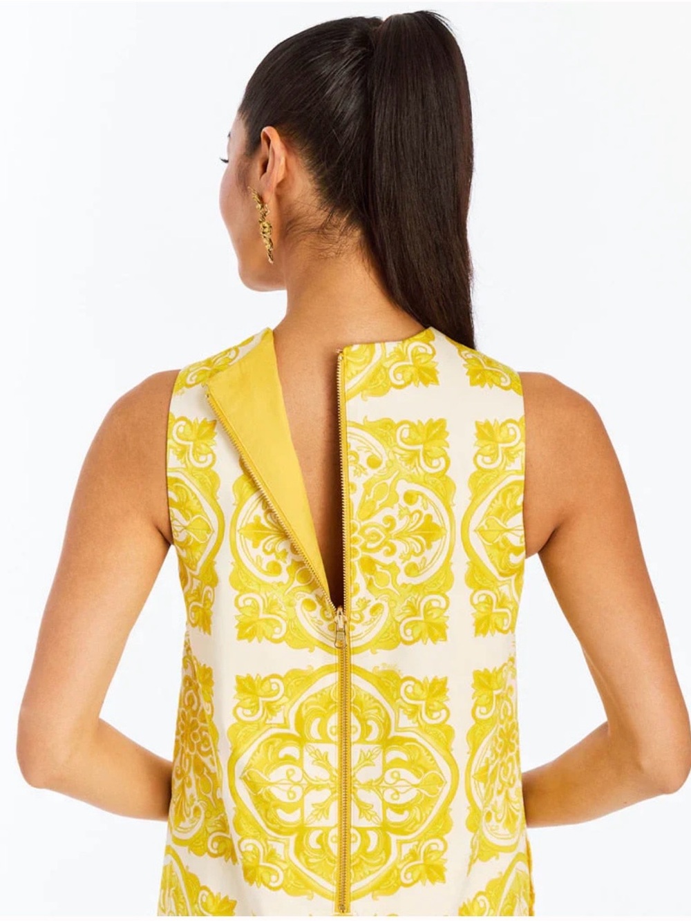 Mestiza Fiona Reversible Shift Mini Dress -Yellow - Picture 6 of 12